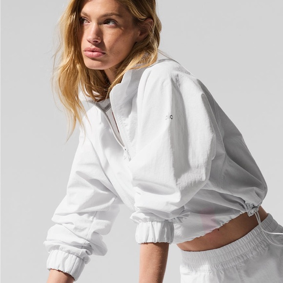 Alo White Cropped Jacket
